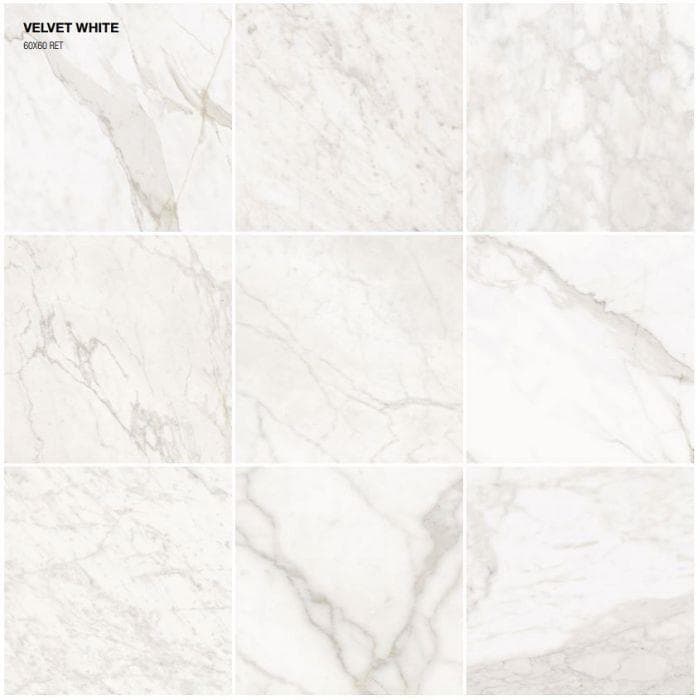 Velvet White 60x60 rett - afbeelding 4