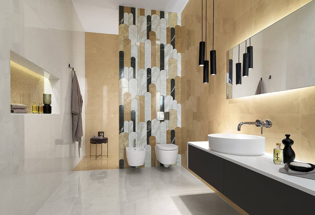 Fap Roma Gold Onice Neve gepolijst 80x80 rett - afbeelding 2