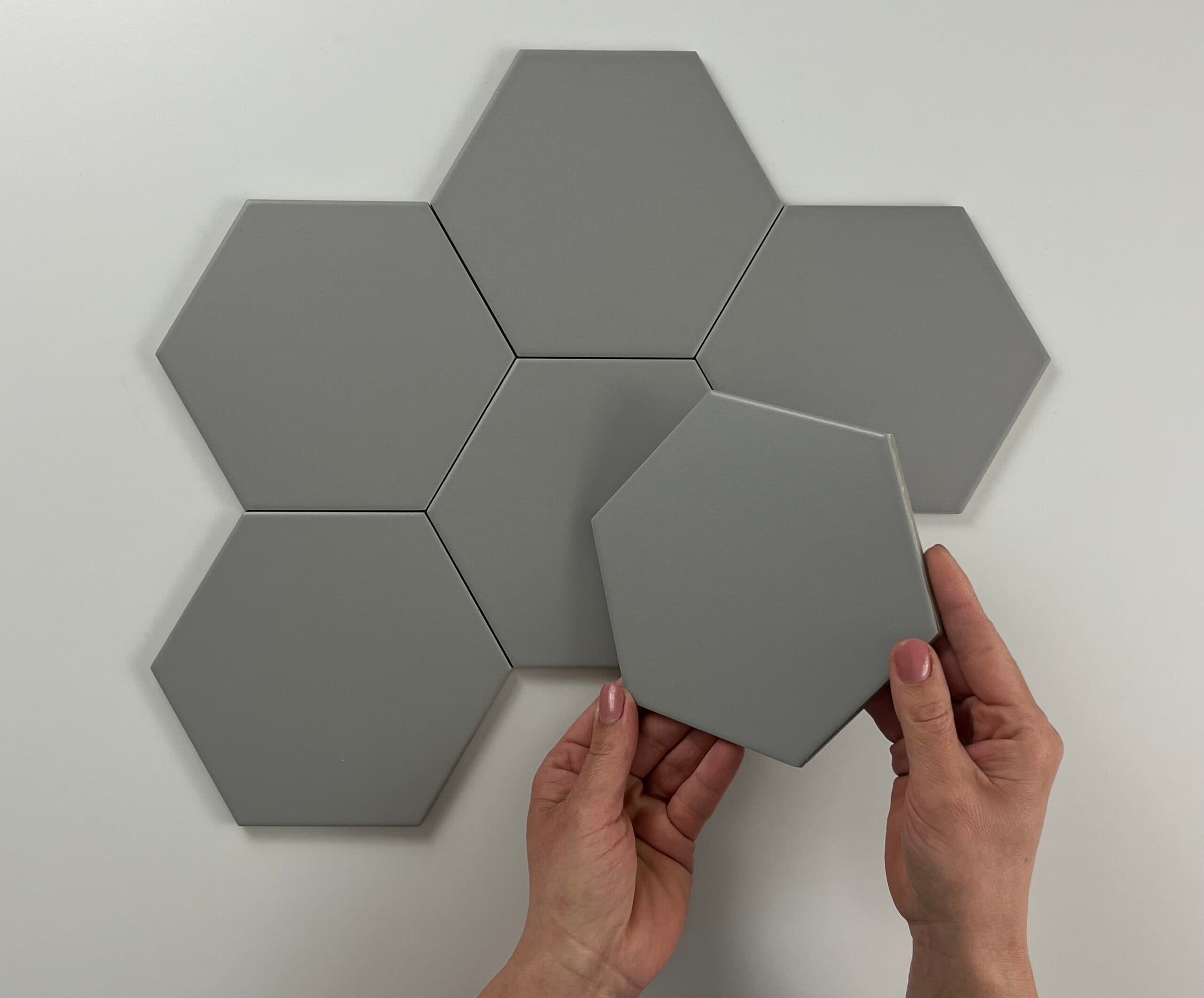 Hexagon Timeless Grey mat 15x17 - afbeelding 2