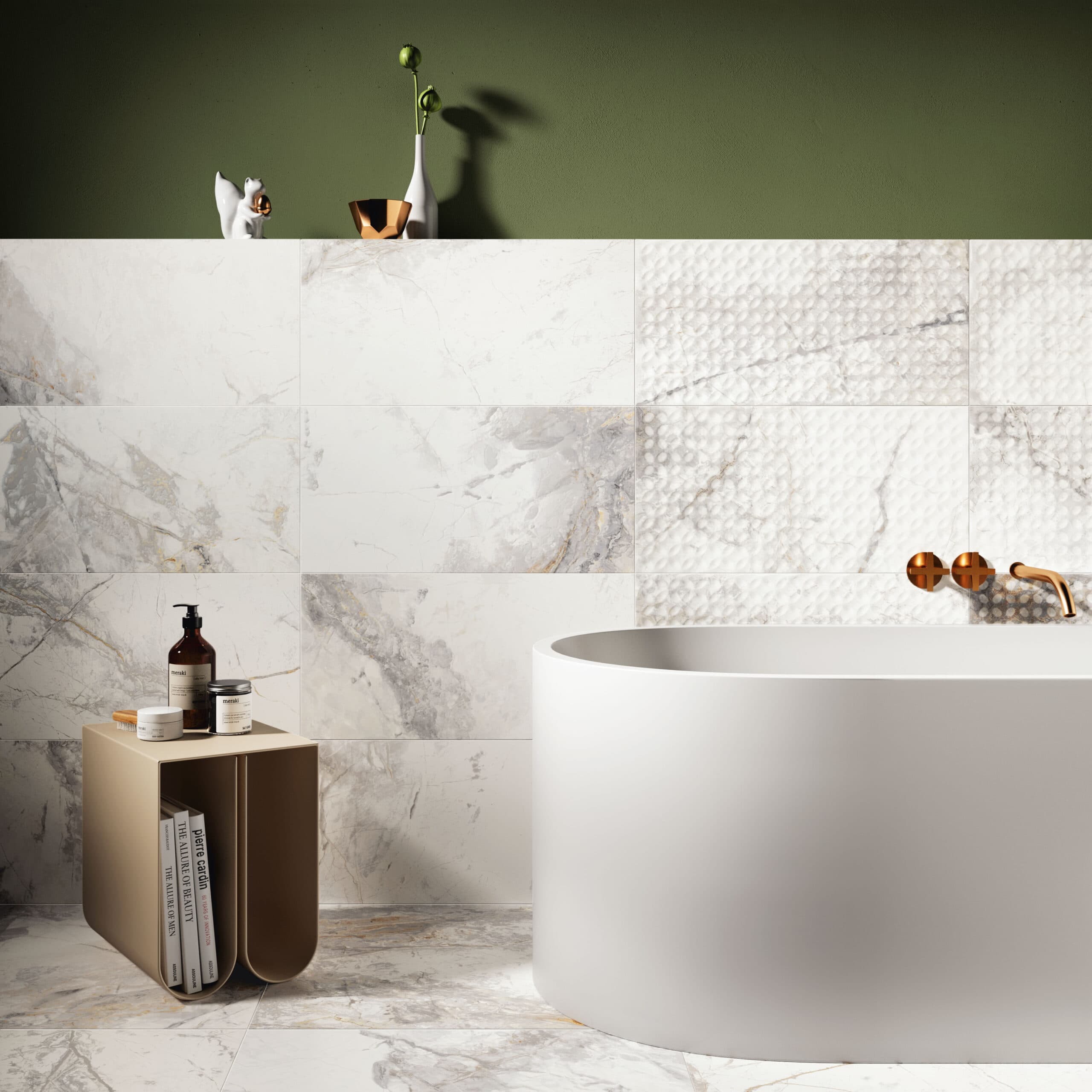 Golden Age White 60x60 rett - afbeelding 5