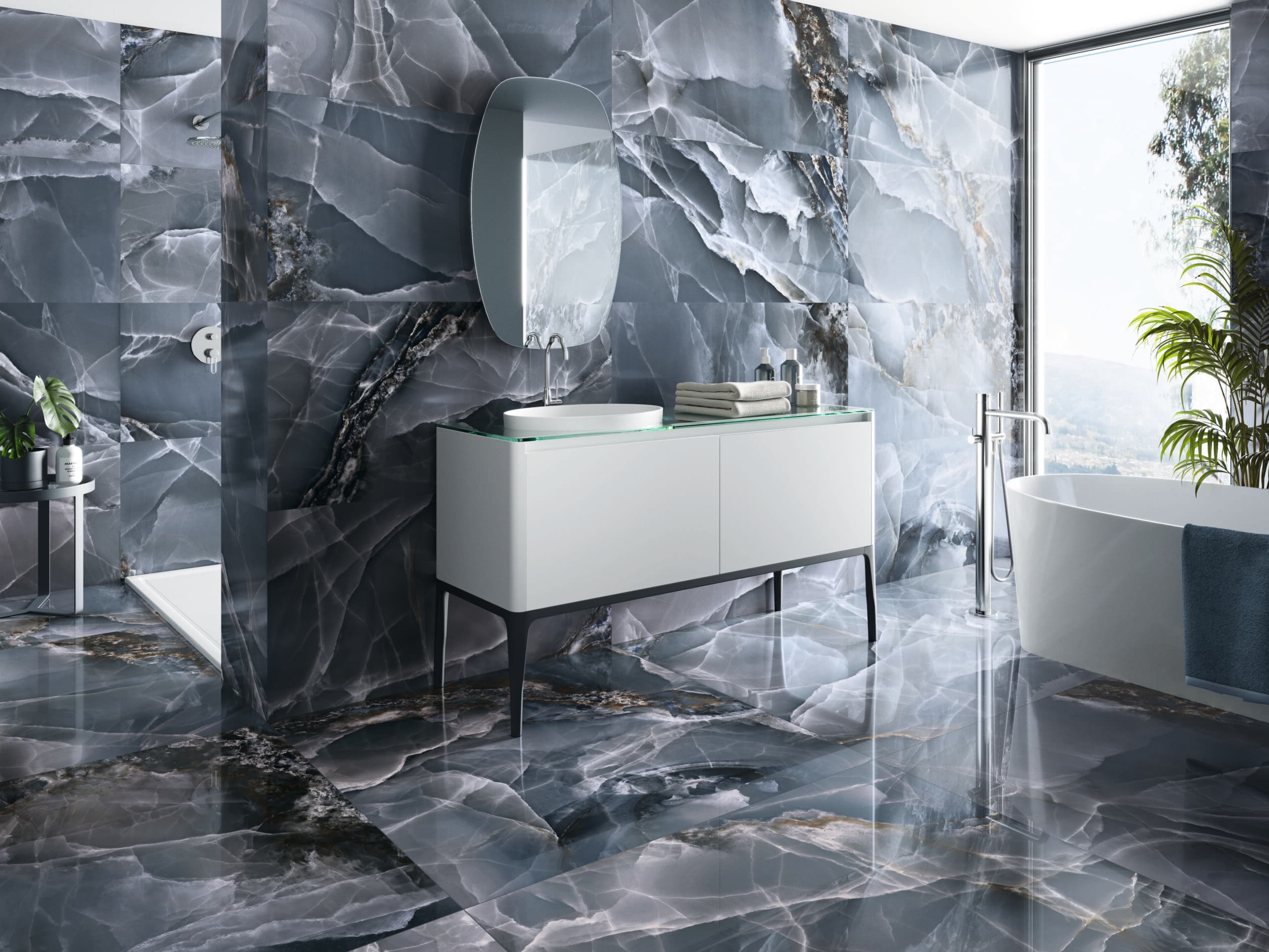 Onyx Bleu polished 120x260 rett - afbeelding 2