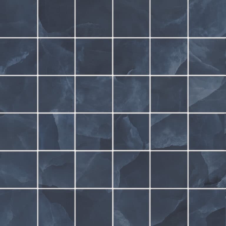 Onyx ek Blue mozaiek pulido 5x5 op net van 30x30
