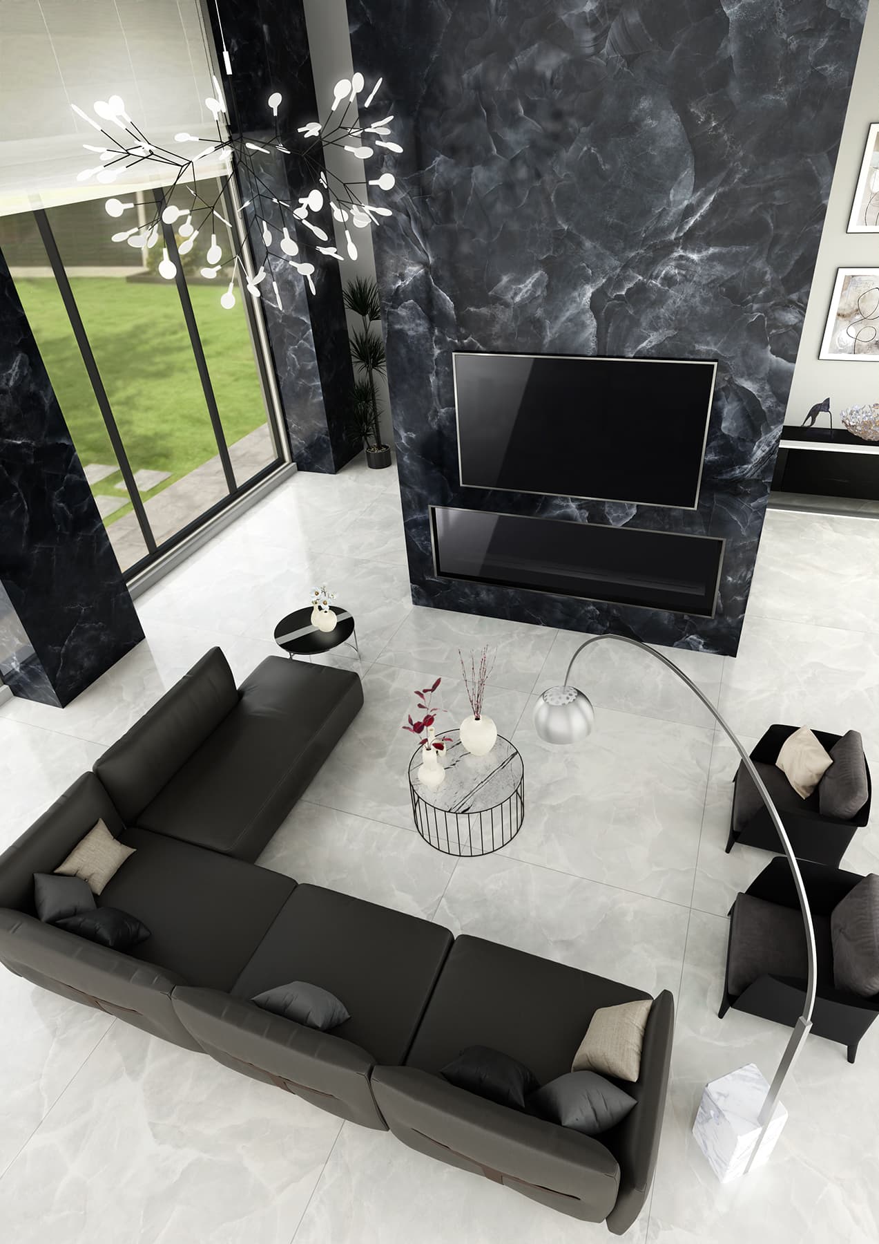 Onyx ek Black polished 60x120 rett - afbeelding 2