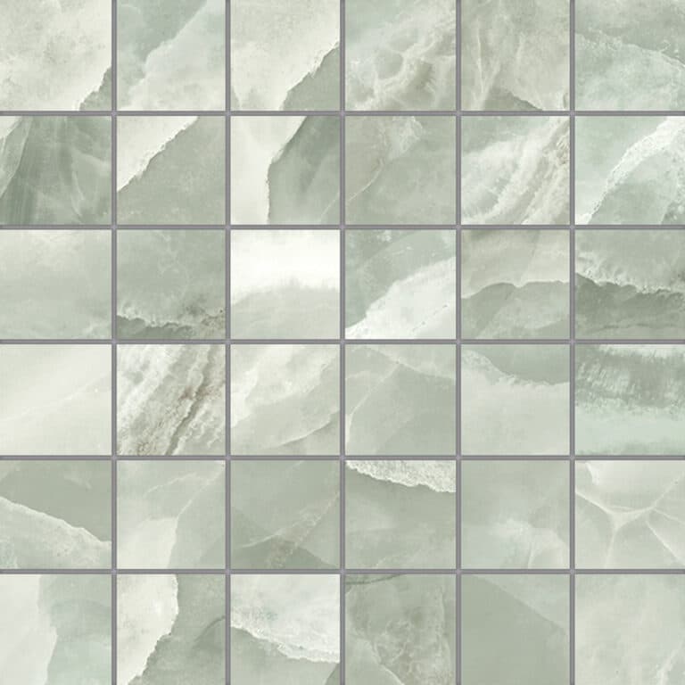Onyx ek Jade mozaiek pulido 5x5 op net van 30x30