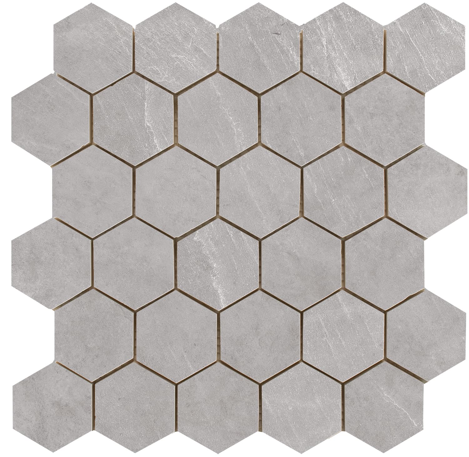 Statale Greige hexagon mozaiek op net van 26,3x27,4