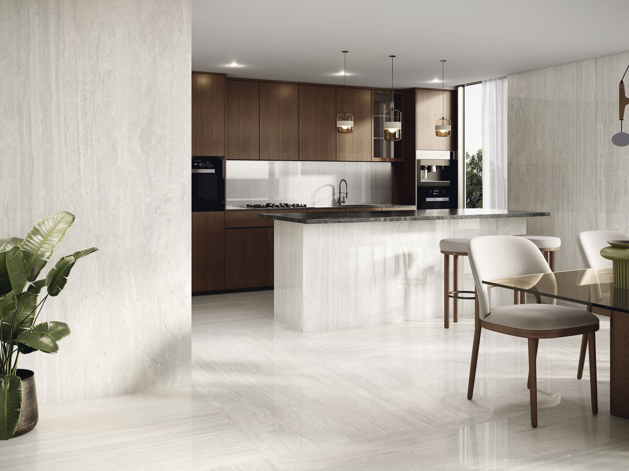 Venice Bianco gepolijst 120x120 rett - afbeelding 2