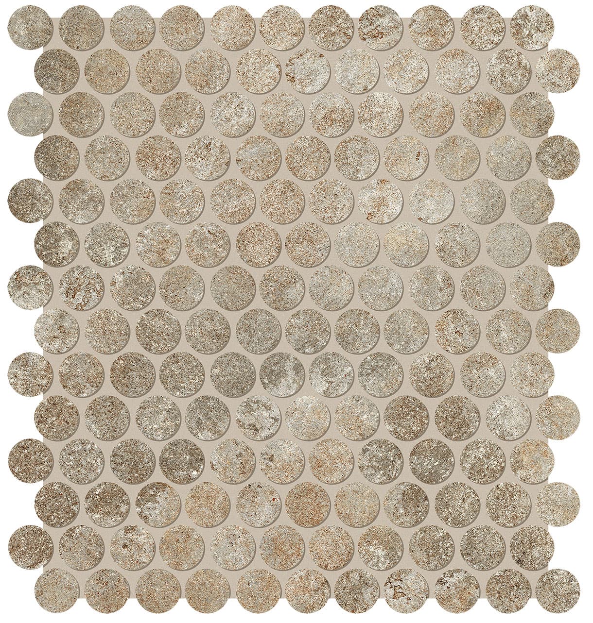 Nobu Slate round mosaico 2,2cm rond op net van 29x32,5