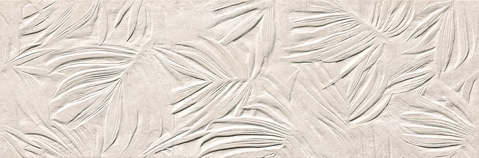 Nobu White wandtegel fossil 25x75 rett